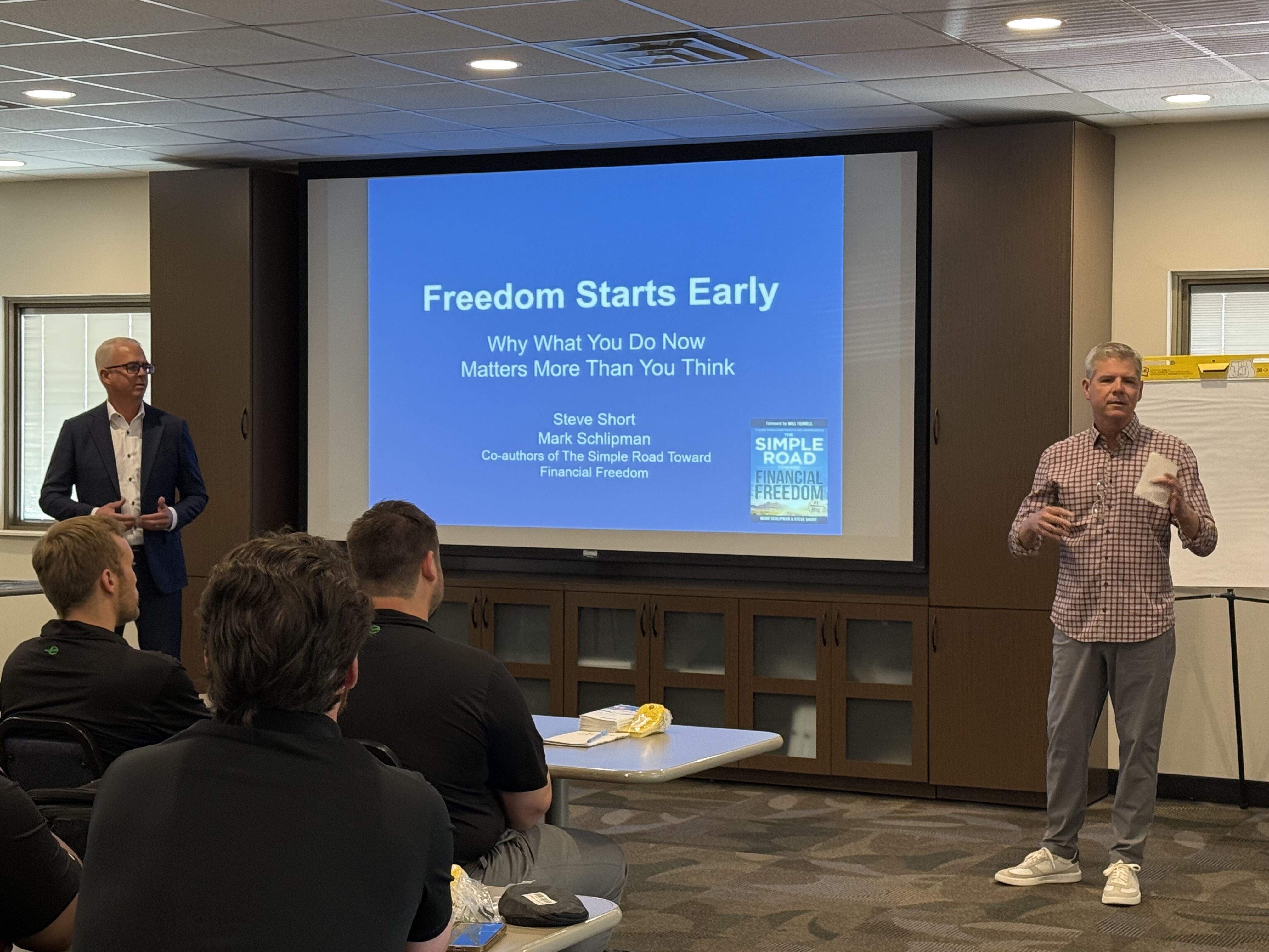 Steve Short presenting a Simple Road financial literacy talk