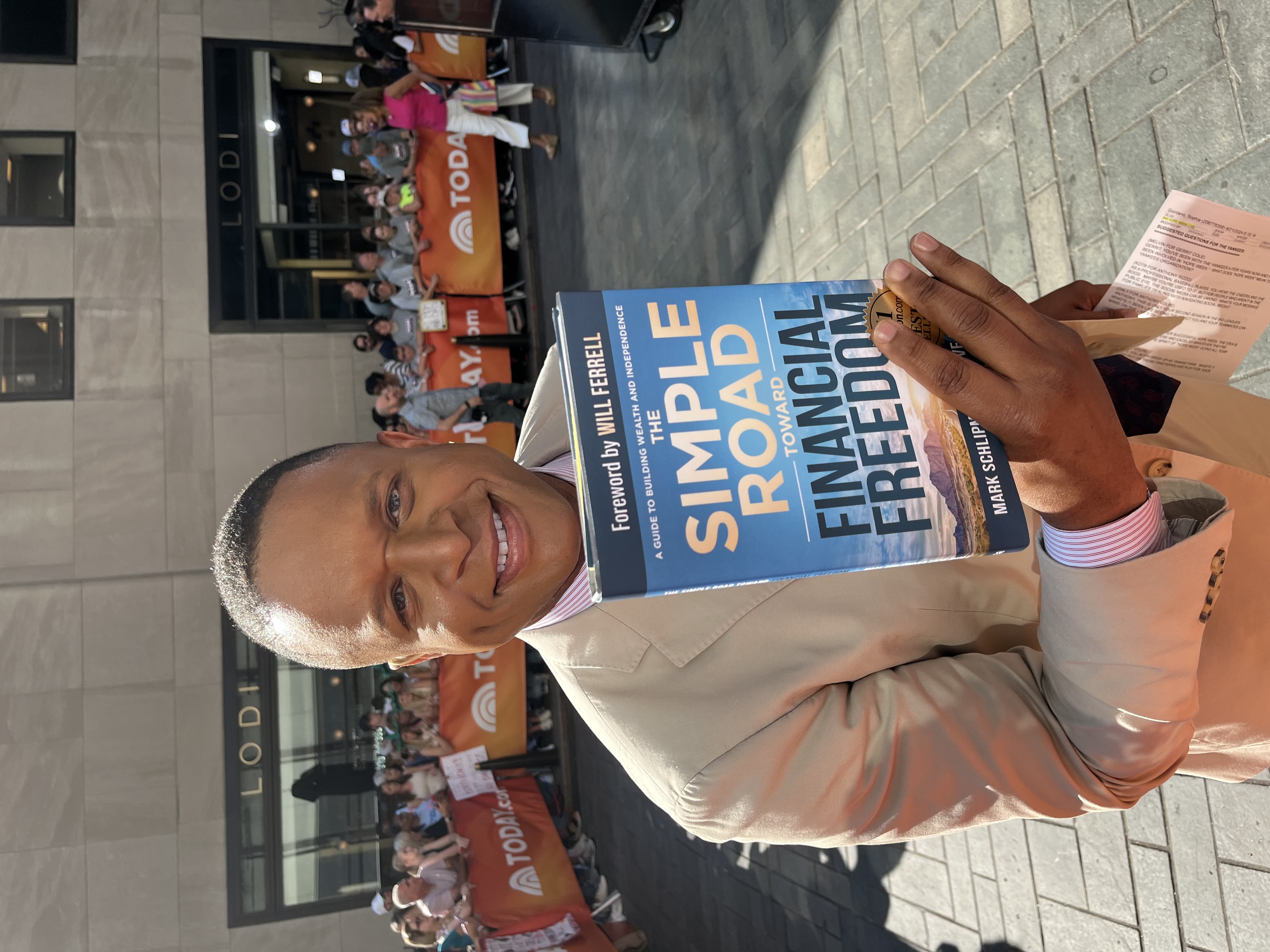 Steve Short and Mark Schlipman with a TV host