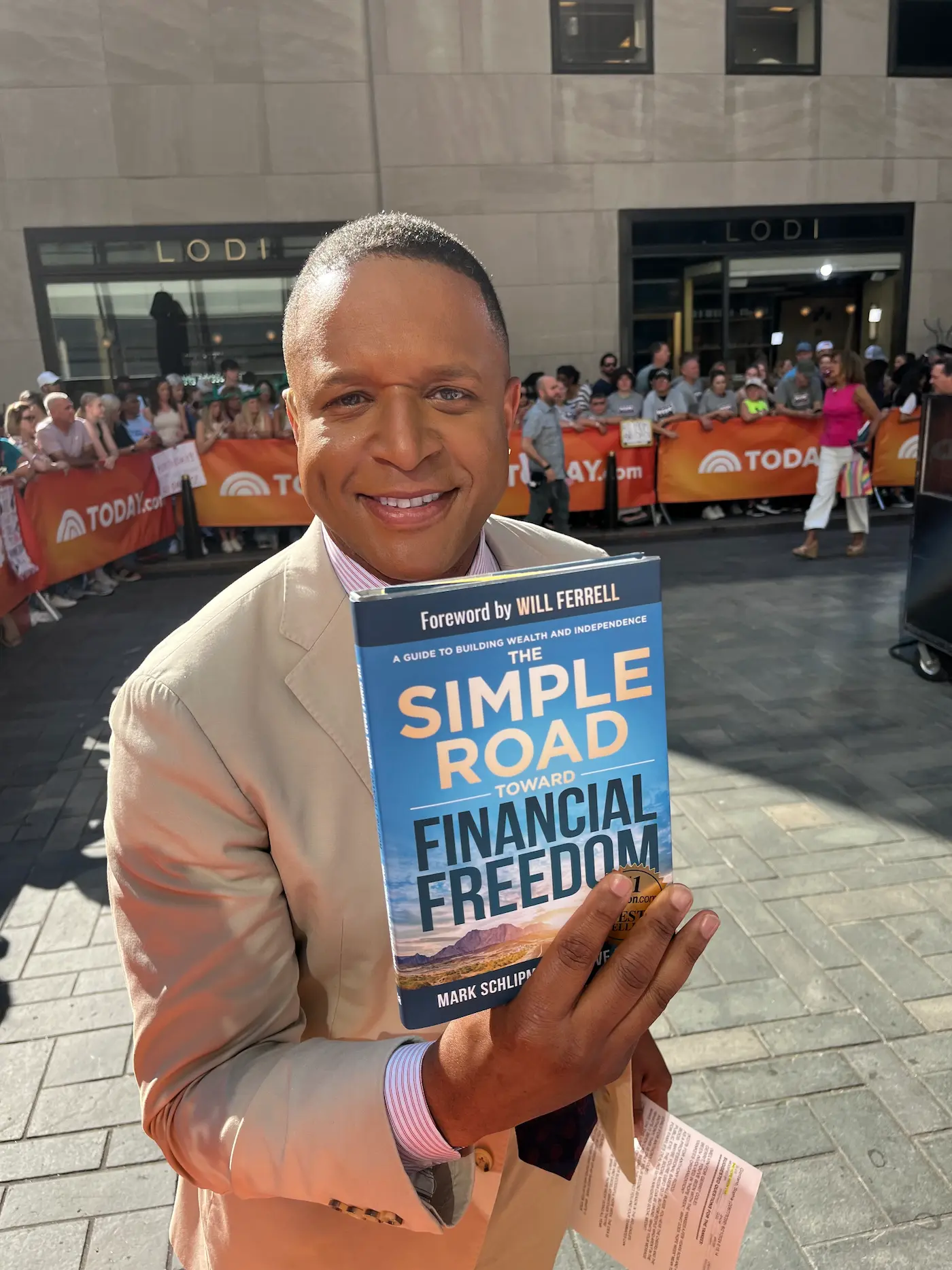 Steve Short and Mark Schlipman with a TV host